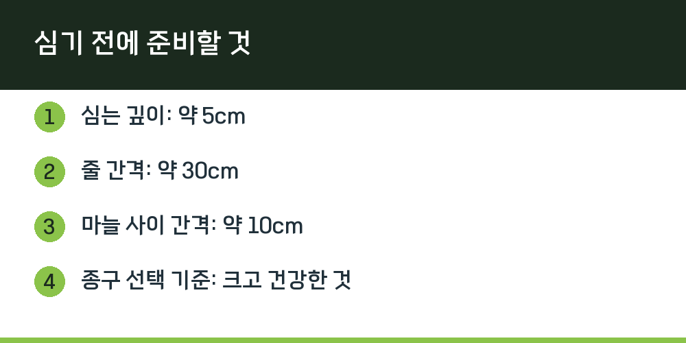 심기 전에 준비할 것