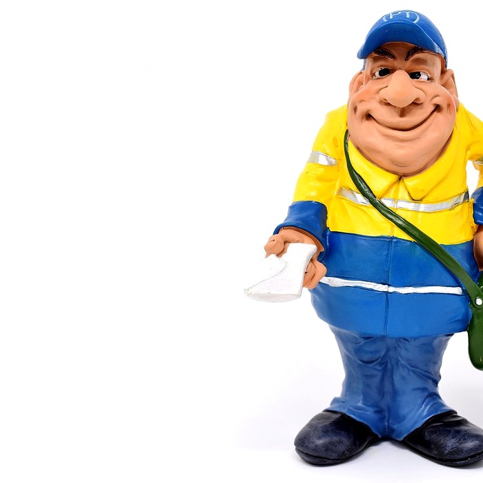 우체국 배달 모습