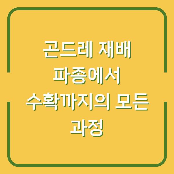 곤드레 재배 파종에서 수확까지의 모든 과정